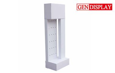 Eco-friendly Cardboard Eyeliner Cosmetic Display Stands With Plastic Hooks