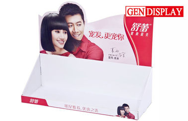 Cardboard 6 Cells Counter Top Display Stands With 4 Color Printing
