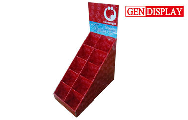 Cardboard 6 Cells Counter Top Display Stands With 4 Color Printing