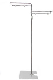 Retail Floor Poster Stands , Floor Standing Sign Holders 380mm Pole