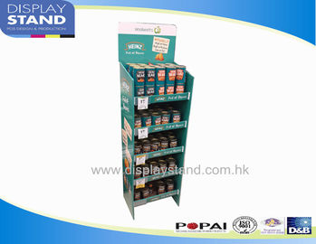 Cardboard Display Stands , Heinz Food Retailing Shelf , Supermarket Promoting  Display