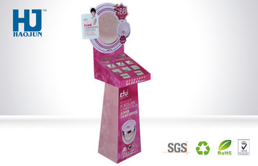Fashionable Cosmetic Cardboard Display Stand, Corrugated Display Shelf for Makeup