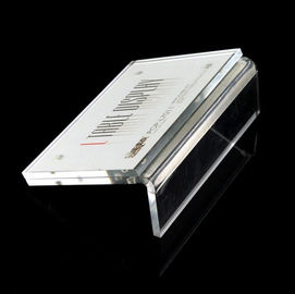 Transparent Tabletop Sign Acrylic Holder Stands Plexiglass , Eco-Friendly
