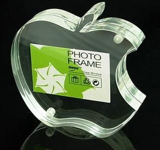 Apple Shape Clear Acrylic Crafts With Reasonable Price