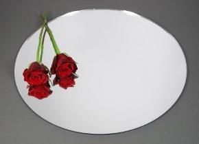 Round Shape Acrylic Mirror Sheets With Two Roses