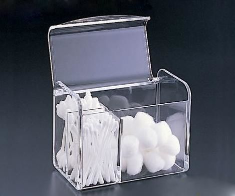 Clear Acrylic Cotton Swab Box With Beautiful Shape