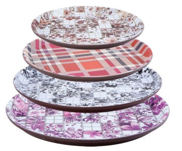 western circular fancy plastic tray