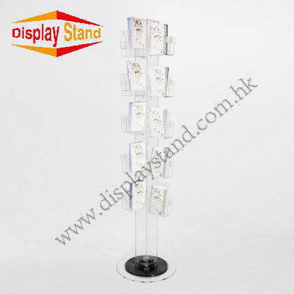 Double Sides 4 Floors Acrylic POP Display Shelf with 150CM height