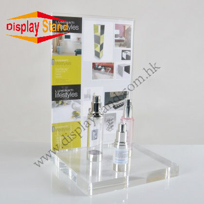 Counter Top Clear Acrylic Cosmetic Displays with Free Floor Standing