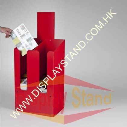 Red Recyclable Acrylic Dump Bin Durable Gloss / Matte Lamination