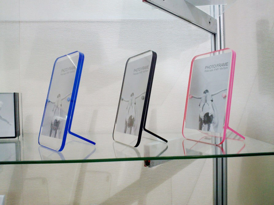 Transparent 2 Sided Acrylic Picture Frame For Home / Office , Screen Print