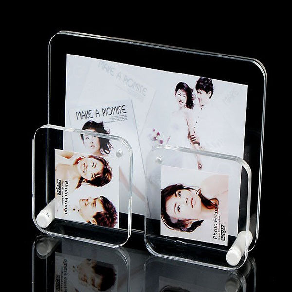 Office Clear plastic photo frames Lightweight with 3 picture holders