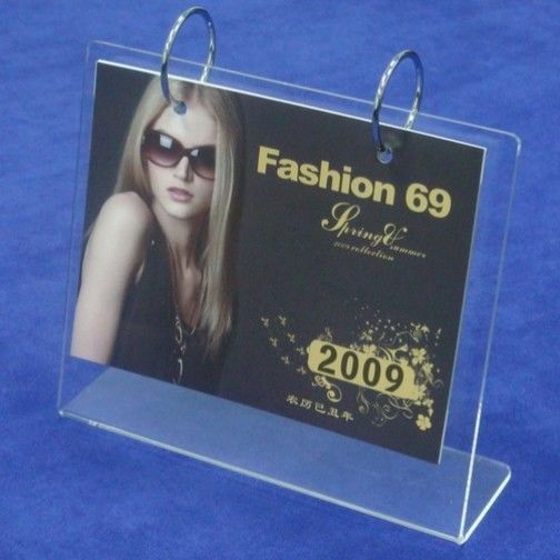 Transparent Acrylic Calendar Holder Frames A5 L Type For Home