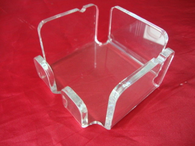 Square Clear Acrylic Tissue Box , Plexiglass Napkin Holder 11cm x 9cm