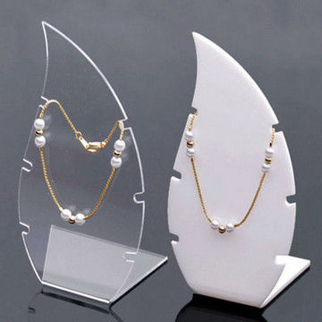 Transparent Acrylic Counter Jewelry Display Case Necklace Holder