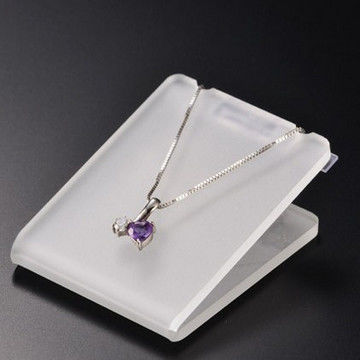 l Shape Frosted Acrylic Jewelry Display Case , Plexiglass Necklace Holder