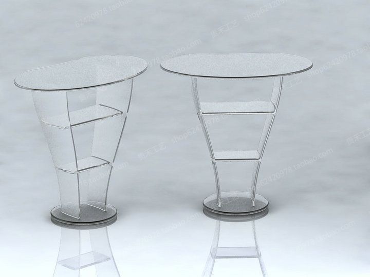 Frosted Clear Acrylic Lectern Stand for Acrylic Jewelry Display Case