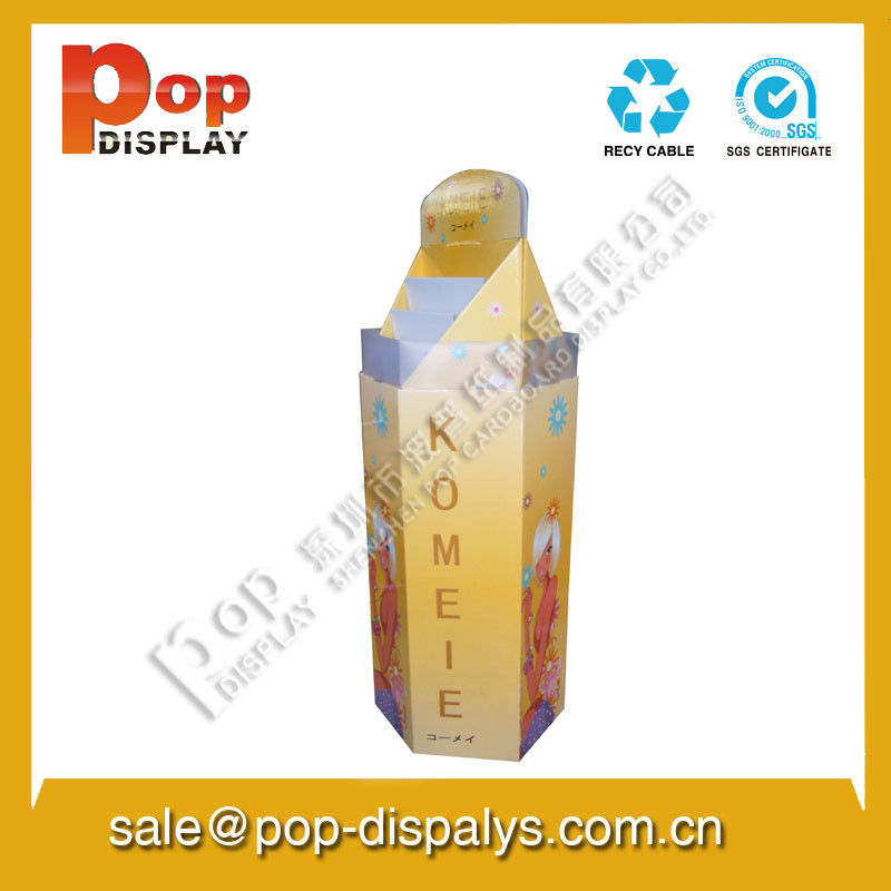 Cosmetic Cardboard Pop Display Stands Customized With Full Color