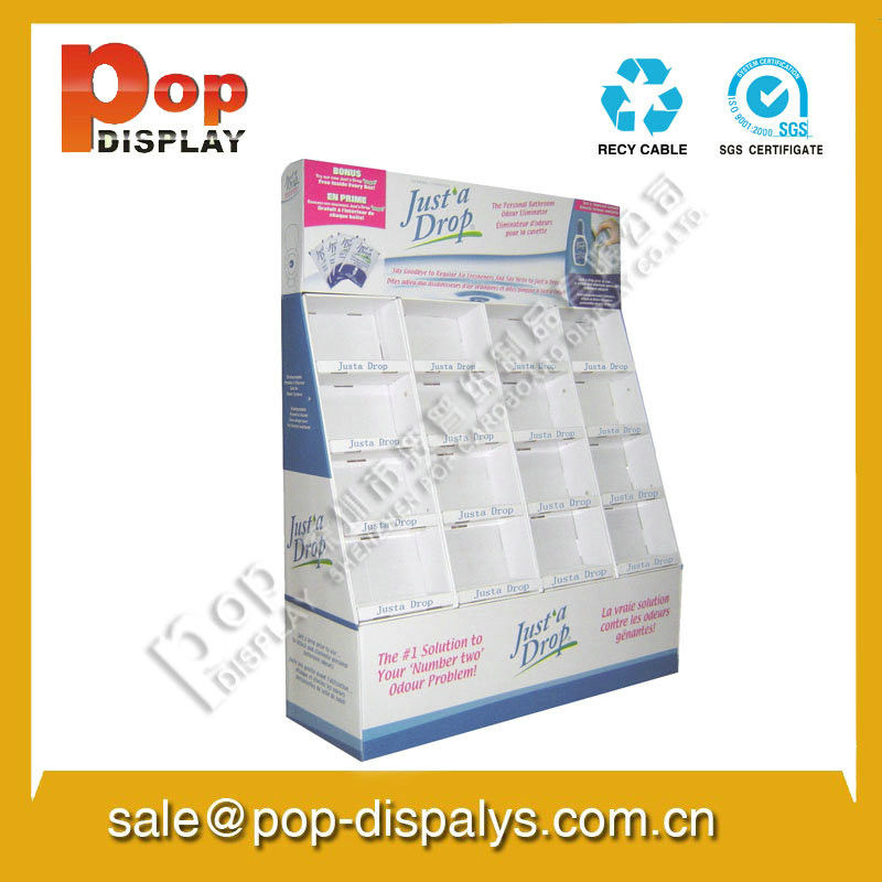 White Foldable Display Stands For Cosmetic With Varnish Coating