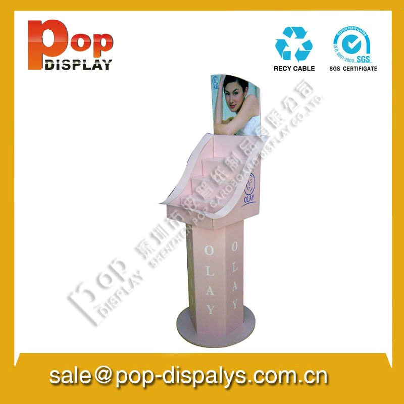 Vertical Promotion Cosmetic Display Stands For Shop / Counter