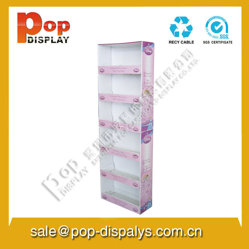 Corrugated Light Weight Cosmetic Display Stands For Exhibition