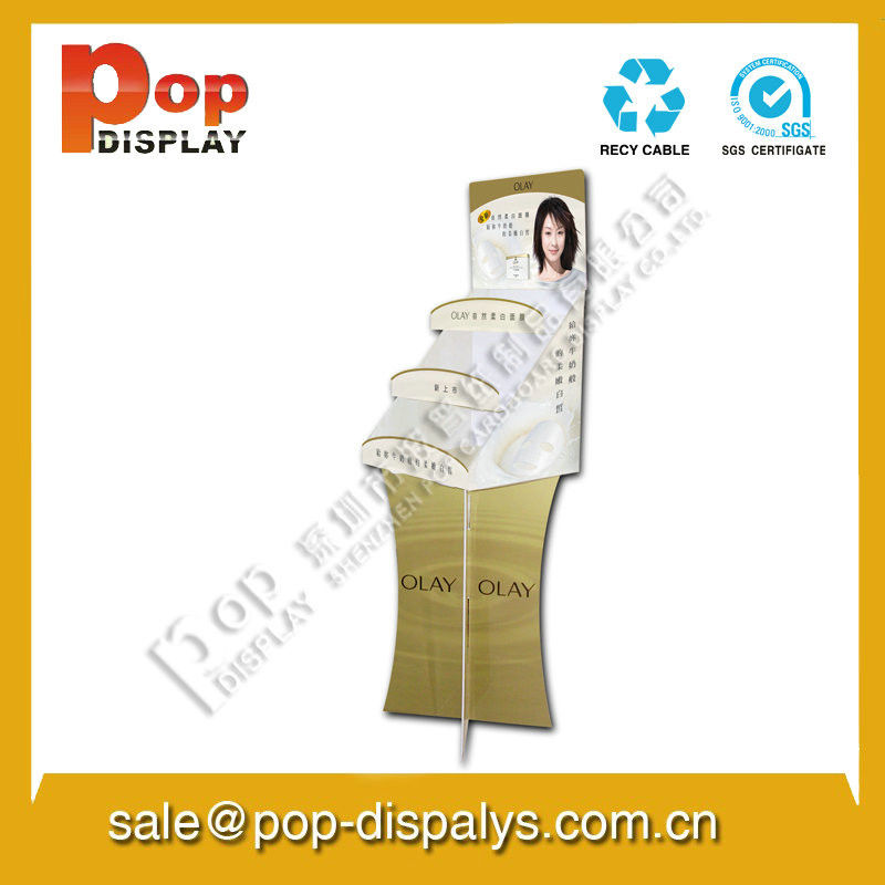 Foldable Cosmetic Display Stands , Skin Care Display Stands