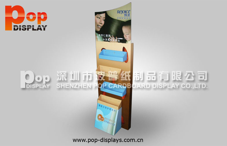 Free Standing Cardboard Cosmetic Display Stands / Counter Top Cosmetic Display