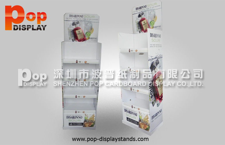 White Cardboard Beverage Displays With Strong And Sturdy Structure For Wine