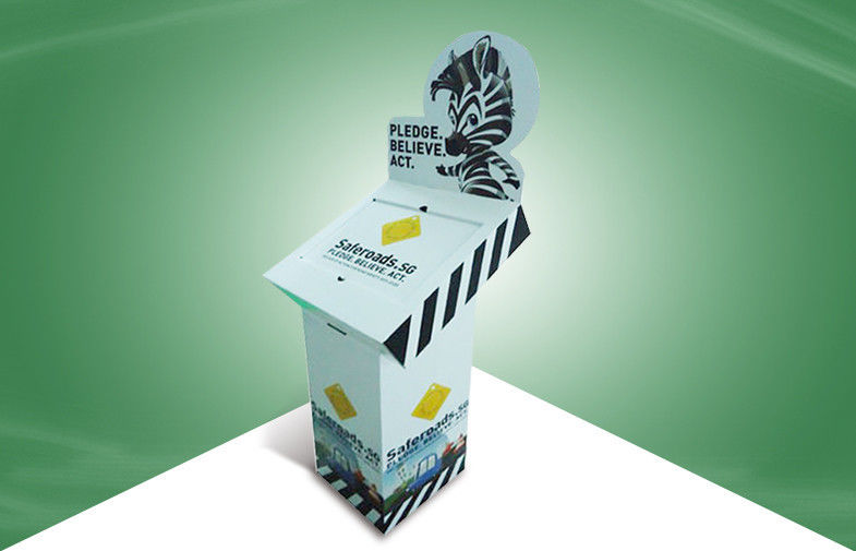 Retail Unique Paper Cardboard Free Standing Display Units with CMKY Offset Printing