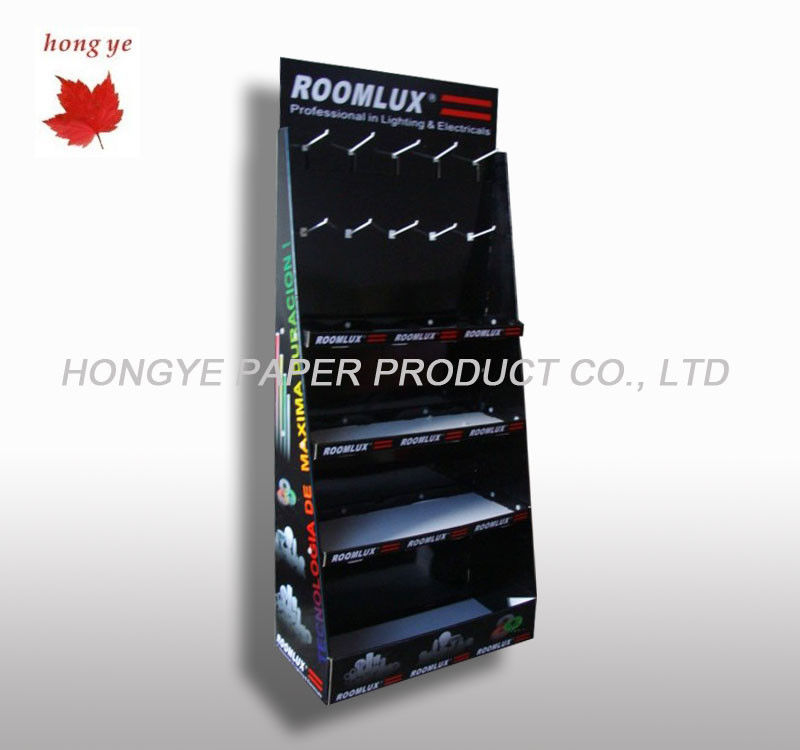 Custom Supermarket Retail Cardboard Display Stands With Hook