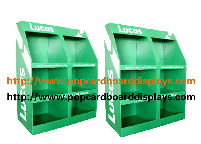 Unique Green Cosmetic Display Stand , Eco Friendly Cardboard Floor Displays