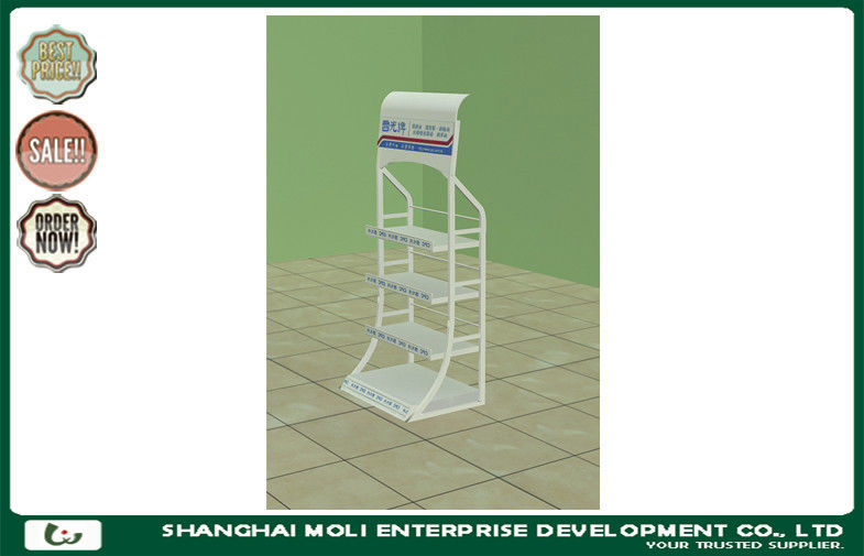 Digital printing  4 tier display stand , shop display racks for Lubricant oil