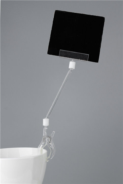 POP Clip Sign Holder PS / PC , Supermarket Display Plastic Shelf Clip