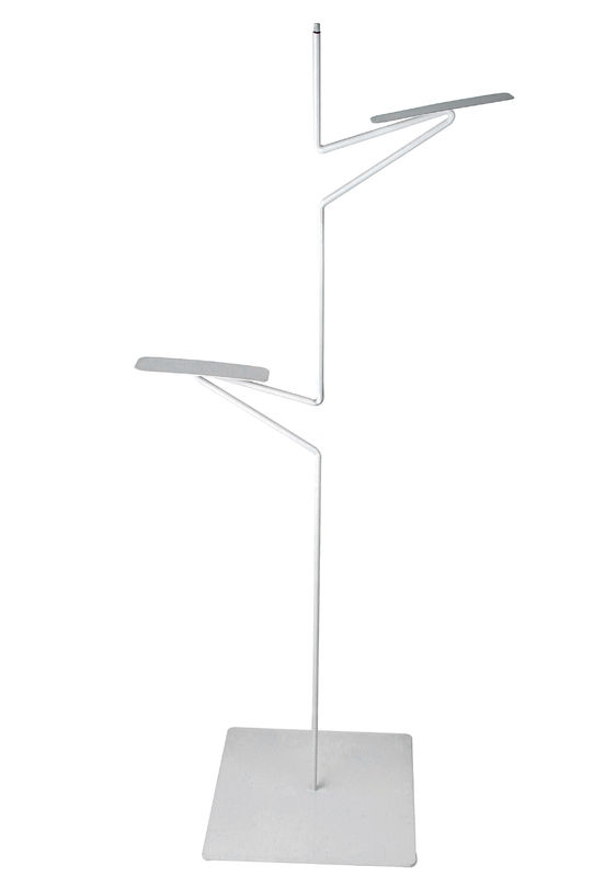 Clear Desk POS Sign Holder Display Stand With Two Wire Clips For Poster