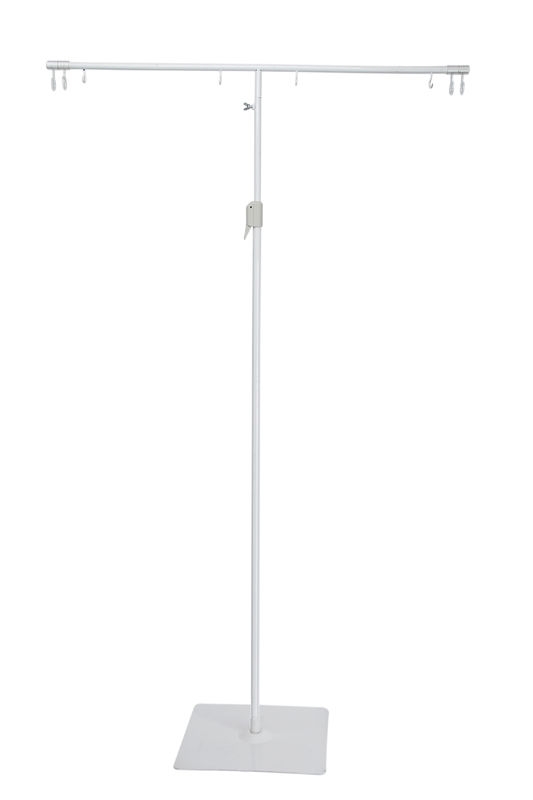 Adjustable Height POS Sign Holder Display Stand With White Powder Painting