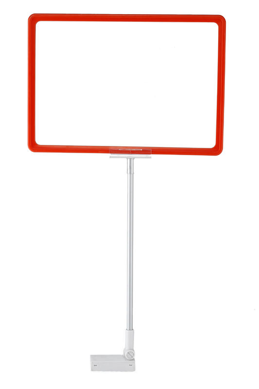 Advertising Magnetic Sign Holders , Metal Magnet Shelf Pop Poster Display Stand