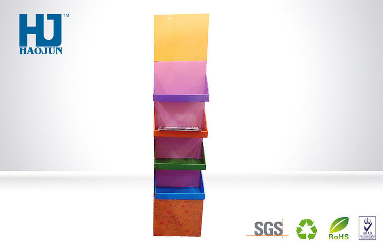 Recycled Paper Corrugated Cardboard Magazine Display oil printing for store