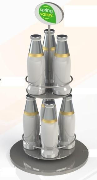 Unique Silver Wine Display Stands Stainless Steel For Beer / Drink Bottle
