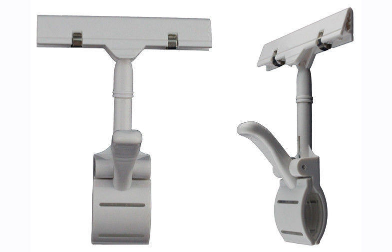 Plastic Retail Sign Holders , White Promotional Thumb Clips 3 5/8"*6 3/4"