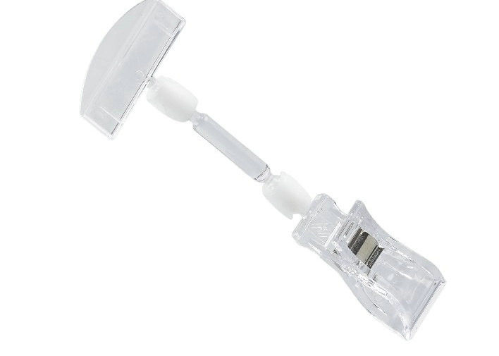 Clothing racks shelf label holders plastic for shop , store display hooks