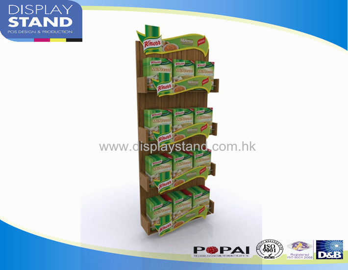 MDF Material Display Stand , Wood Strong Stand for Food/Snack Showcase In Store, Oatmeal Holder