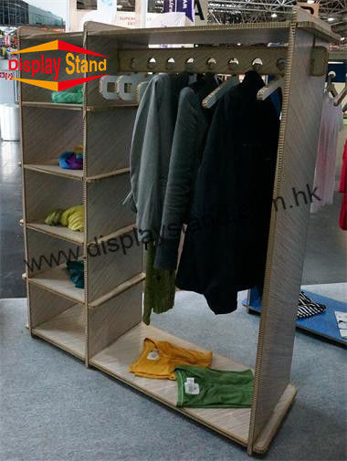 Convenient Shopping mall MDF Floor Standing Display Rack with OEM Logo