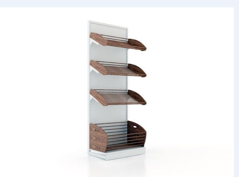 Customized Wood MDF Display Stands / Adjustment Display Shelf For Food Display