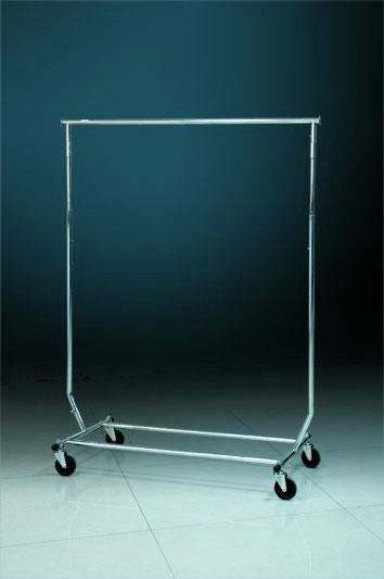 Mobile Clothing Display Racks , Metal Portable Clothes Rack Stand