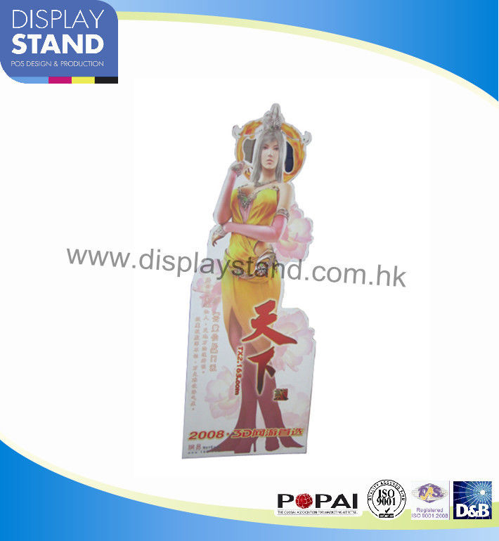 Creative Cardboard Display Standing Displays With 4C Offset Printing For Advertising
