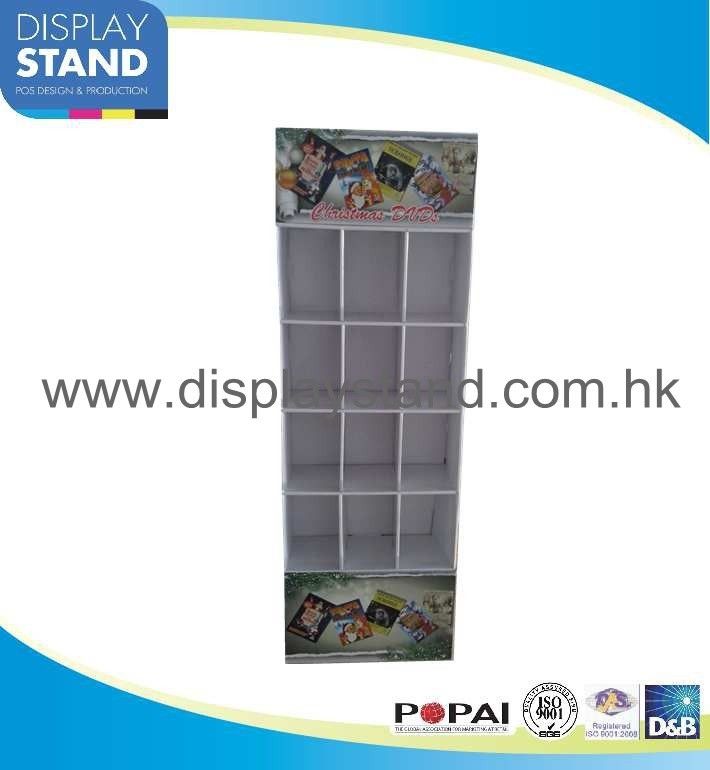 Floor CD Stand Cardboard Display Stands with Pockets For Music CD Disks
