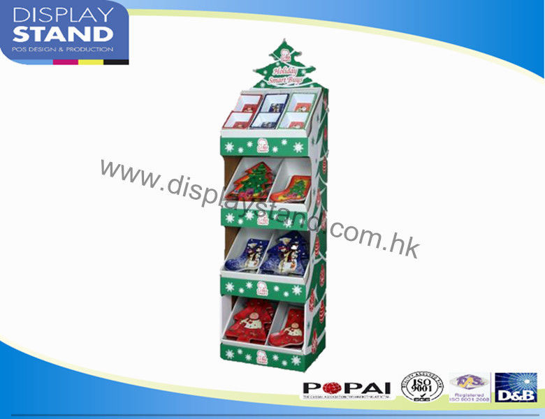 Paper Cardboard Display Stand , Custom Display for Christmas Decorations