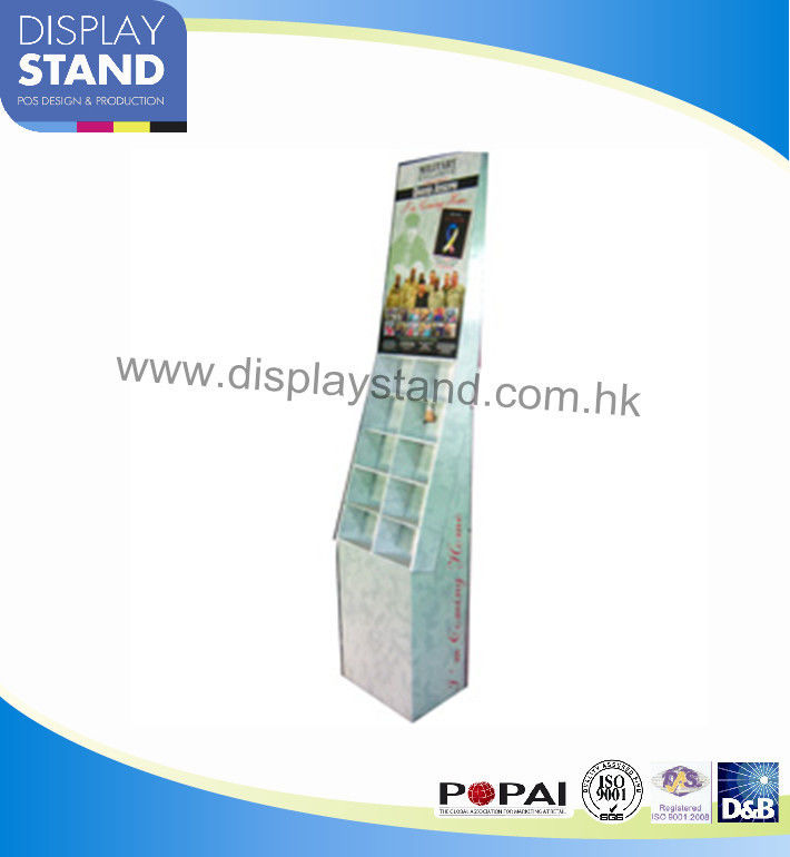 Full Color Cardboard Display Stands , Pop Display stand with Grid for Promation