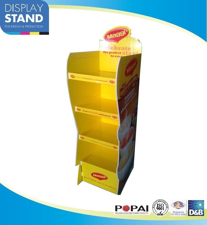 Temporary Cardboard Custom Point Of Purchase Display Stands For Chocolate