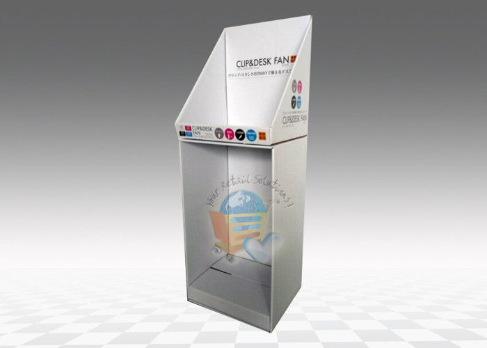 Shiny Coating Cup Cardboard Display Stand Retail Advertising